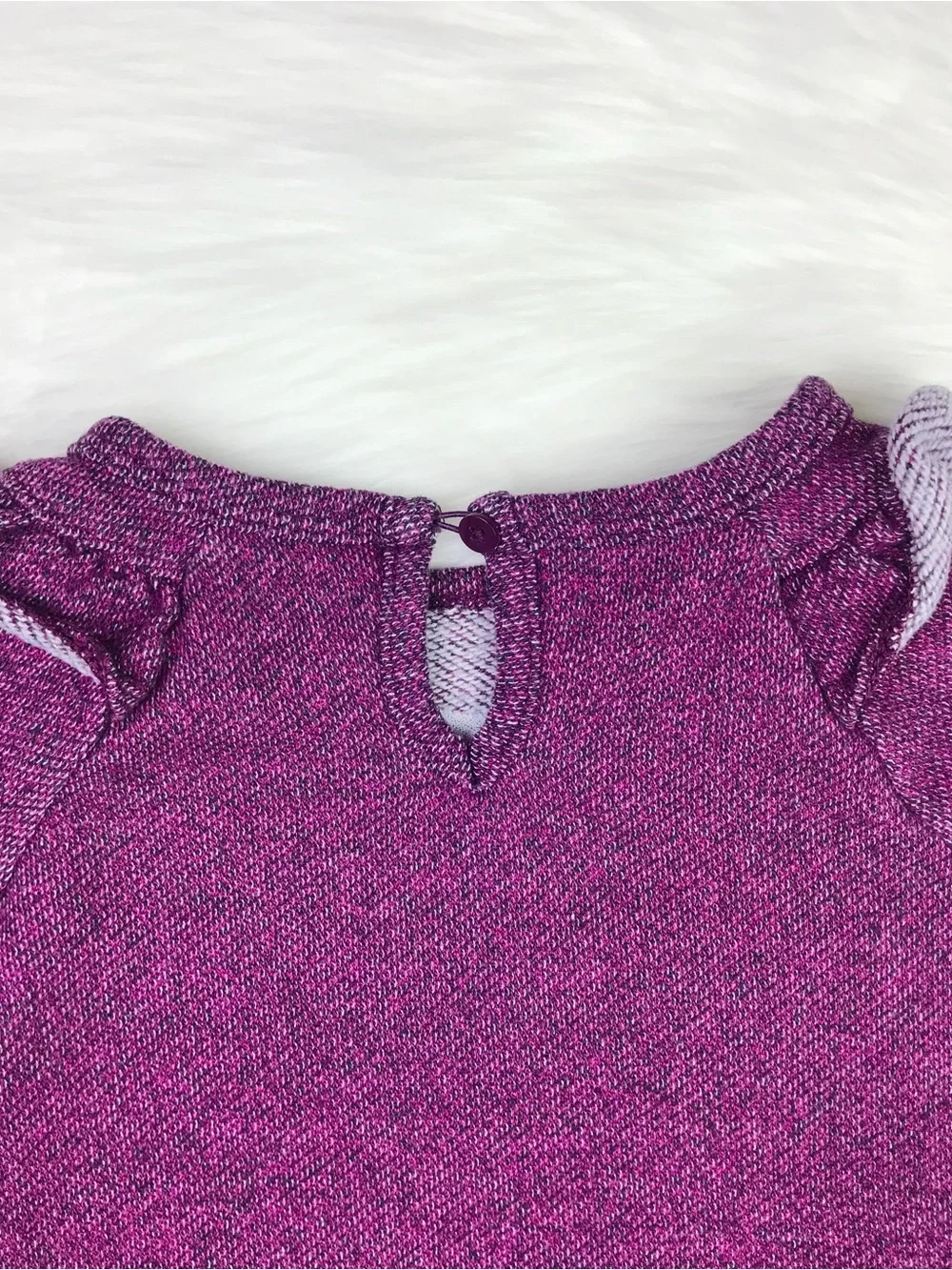 Cat & Jack Toddler Girls Purple Ruffle Never Stop Dreaming Sweatshirt 2T